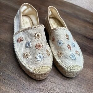 Jack Rogers Flats Size 6.5‎ Boho Palmer Espadrille Vacation Coastal Neutral